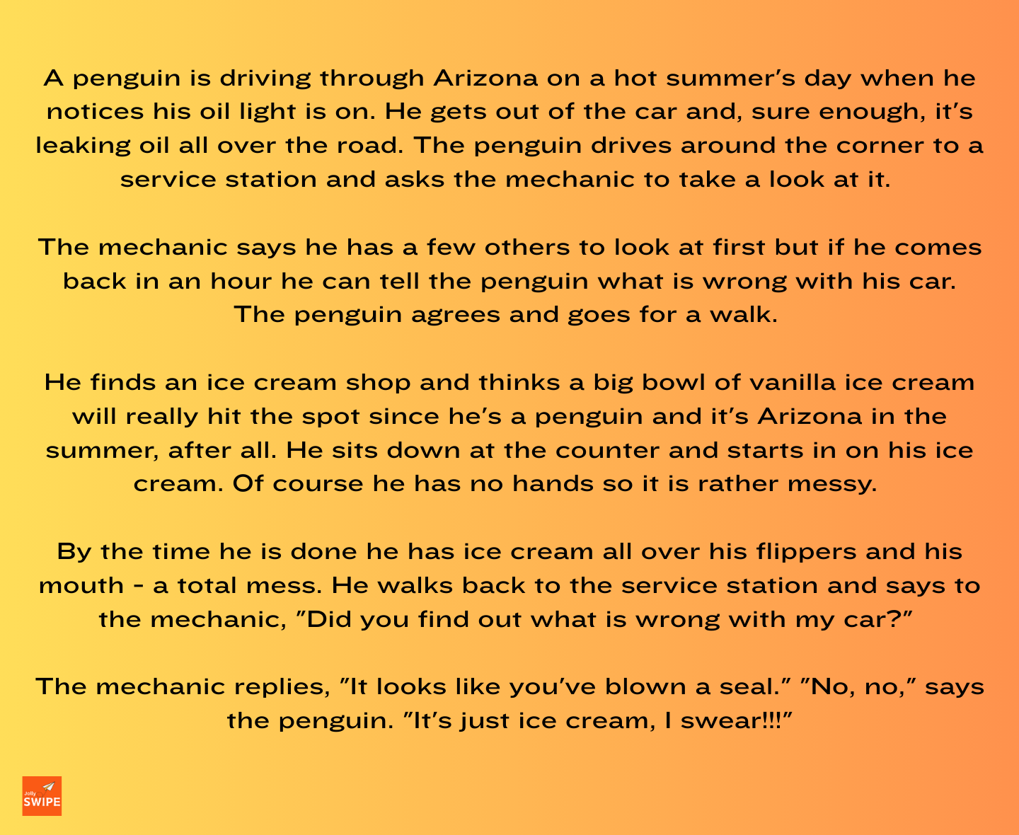 Penguin - short-stories content on JollySwipe